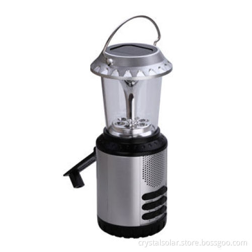 Solar Lantern with FM Radio, Rechargeable Battery, Measures 76x76x180mm, Weighs 230g